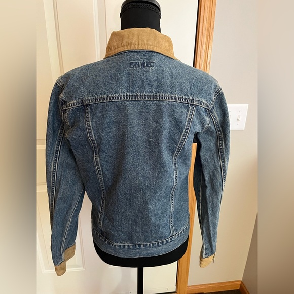 Vintage Faded Glory embroidered floral jean jacket with faux suede trim. Medium - Picture 3 of 12